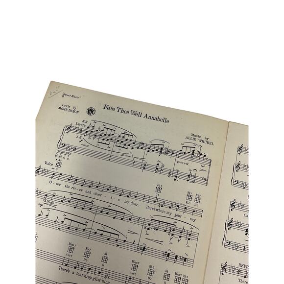 Fare Thee Well Annabelle Sheet Music 1934 Sweet Music Rudy Vallee Dixon Wrubel - Picture 3 of 5